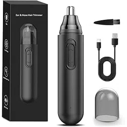 Nose Hair Trimmer For Men And Women, 2-In-1 Professional Painless Usb Rechargeable Nasal And Ear Hair Trimmer, Ipx7 Waterproof, Wet And Dry, Safe, Comfortable And Easy To Clean (Black) (Gray)-picture-23