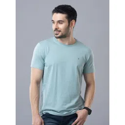 nostrum Men Solid Round Neck Cotton Slim Fit T-shirt-picture-15