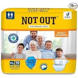 Not out Adult Diaper Pants, XL Size, Pack of 1(10 diapers), White, 75-160 cm (29.5-62.9 inches) Unisex-picture-16