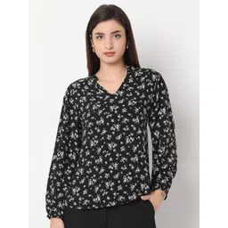 NOT SO PINK Women Floral Printed V-Neck Top-picture-36