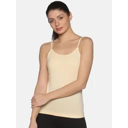 NOT YET by us Women Pack of 2 Cream-Colored Solid Cotton Adjustable Strap Camisole-picture-36