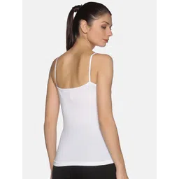 NOT YET by us Women White Solid Cotton Pack of 3 Adjustable Straps Camisoles image 5