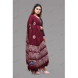 nothing more Pure Cotton Printed Maroon Women Dupatta-picture-23