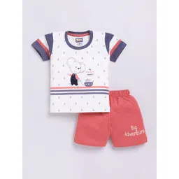 Nottie Planet Boys Printed Pure Cotton T-shirt with Shorts-picture-10
