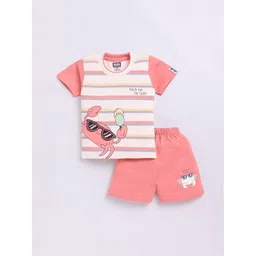 Nottie Planet Boys Printed Round Neck Pure Cotton T-Shirt With Shorts-picture-36