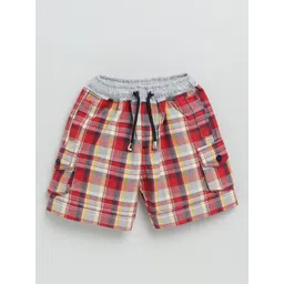 Nottie Planet Boys Red Checked Shorts-picture-51