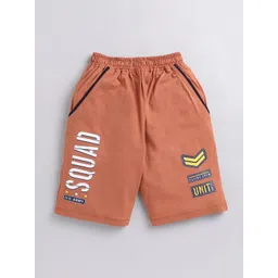 Nottie Planet Boys Typography Printed Mid Rise Pure Cotton Shorts-picture-27