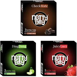 nottyboy Fruit Flavoured Strawberry, Apple, Chocolate Condom-picture-27