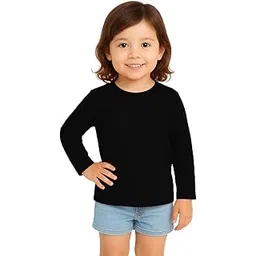 notwild Girl's Full Sleeve Round Neck Kids Pure Cotton Skin-Friendly T-Shirt Skin Friendly Soft Bio Washed Winter Wear-picture-45