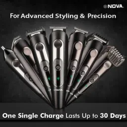 Nova SuperGroom-8 NG1149 Rechargeable Hair & Beard Trimmer for Men - Black(1Pcs) image 3