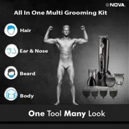 Nova SuperGroom-8 NG1149 Rechargeable Hair & Beard Trimmer for Men - Black(1Pcs) image 4