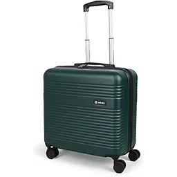novex Laptop Bag Bolt Hard Top Overnighter Carry-on | Polycarbonate Hard Case Luggage 8 Spinner Wheel 40 cms | Laptop Trolley Bag with Number Lock | Business Trolley Bag - Men & Women, Green-picture-45