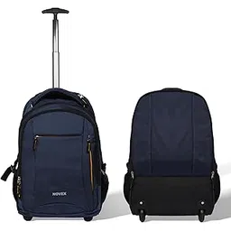 NOVEX Pacific 35 Litre Water Resistant Laptop Trolley Bags for Travel with 3 Compartments 15.6" Roller Case for Office Travel Bag for Men & Women | 2 Wheels Trolley Backpack Laptop-picture-16
