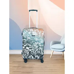 NOVEX Printed Hard-Sided Water-Resistant Medium Trolley Bag-picture-12