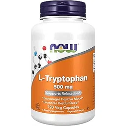 NOW Foods L-Tryptophan 500mg,120 Vcaps, 120 grams-picture-27