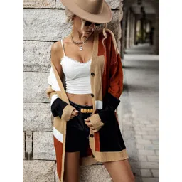 NOWI Women Colourblocked Cardigan-picture-16