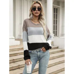 NOWI Women Colourblocked Pullover-picture-34