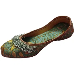 np enterprise Mint green emboidery jutti Casuals For Women-picture-27