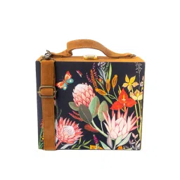 NR by Nidhi Rathi Black Fabric Clutch image 1