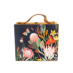 NR by Nidhi Rathi Black Fabric Clutch image 3