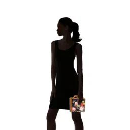 NR by Nidhi Rathi Black Fabric Clutch image 5