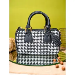 NR by Nidhi Rathi Black Fabric Textured Handbag-image-20