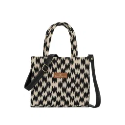 NR by Nidhi Rathi Black Textured Medium Handbag-image-45