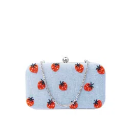 NR by Nidhi Rathi Blue Fabric Clutch-picture-18