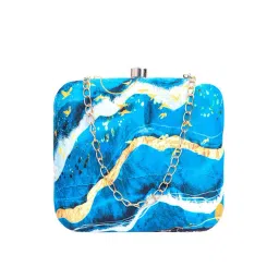 NR by Nidhi Rathi Blue Fabric Clutch-picture-25