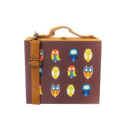 NR by Nidhi Rathi Brown Fabric Clutch-picture-29