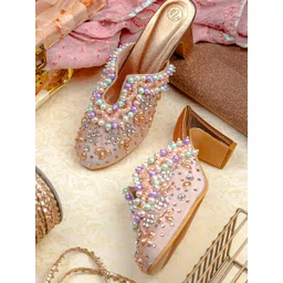 NR By Nidhi Rathi Embellished Party High-Top Block Sandals-picture-13