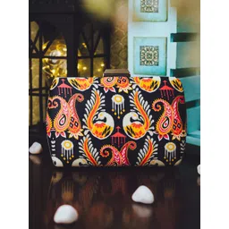 NR By Nidhi Rathi Ethnic Motifs Printed Box Clutch-picture-18
