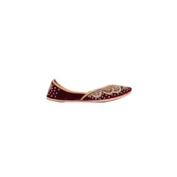 NR BY NIDHI RATHI Maroon Embellished and Embroidered Ethnic Juttis-picture-20