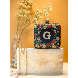 NR by Nidhi Rathi Multicolor Fabric Embellished Clutch-picture-26