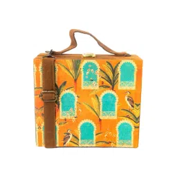 NR by Nidhi Rathi Orange Fabric Clutch-picture-47