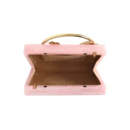 NR by Nidhi Rathi Pink Textured Clutch image 4