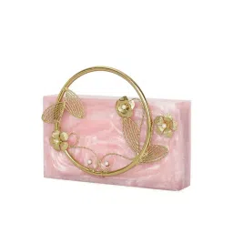 NR by Nidhi Rathi Pink Textured Clutch image 2