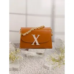 NR by Nidhi Rathi Tan Leather Embellished Clutch-picture-42