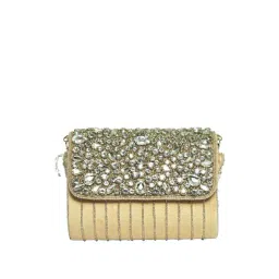 NR by Nidhi Rathi White Fabric Envelope Clutch-image-29