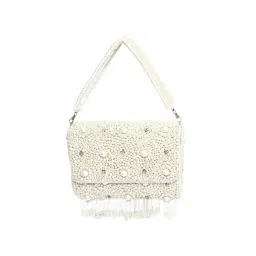 NR by Nidhi Rathi White Fabric Envelope Clutch-picture-37
