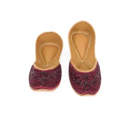 NR By Nidhi Rathi Women Embellished Handcrafted Embroidered Ethnic Mojaris-picture-36