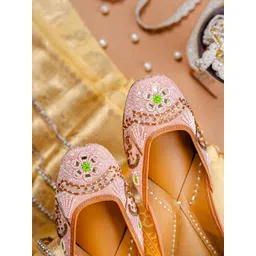 NR By Nidhi Rathi Women Handcrafted Embroidered thnic Mojaris Juttis-picture-34