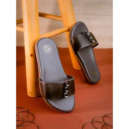 NR by Nidhi Rathi Women's Black Thong Sandals-picture-33