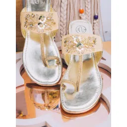 NR by Nidhi Rathi Women's Gold Toe Ring Sandals-picture-27