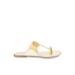 NR by Nidhi Rathi Women's Gold Toe Ring Sandals image 2