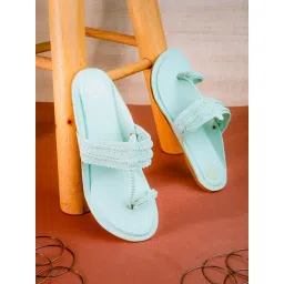 NR by Nidhi Rathi Women's Green Toe Ring Sandals-picture-19