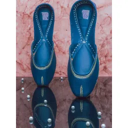 NR by Nidhi Rathi Women's Navy Ethnic Juttis-picture-36