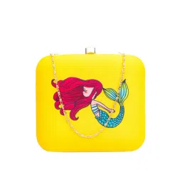 NR by Nidhi Rathi Yellow Fabric Clutch-picture-24