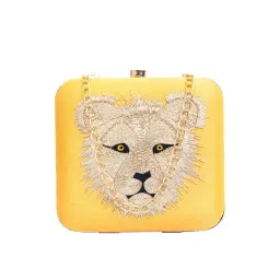 NR by Nidhi Rathi Yellow Fabric Clutch-picture-46