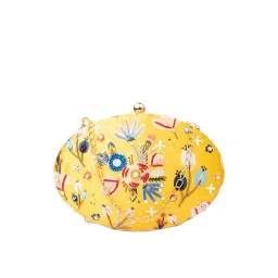 NR by Nidhi Rathi Yellow Fabric Clutch-picture-15
